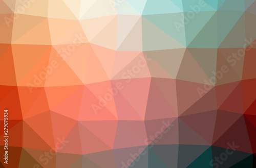 Illustration of abstract Orange horizontal low poly background. Beautiful polygon design pattern.