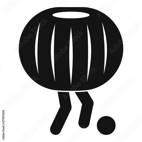Zorb soccer icon. Simple illustration of zorb soccer vector icon for web design isolated on white background