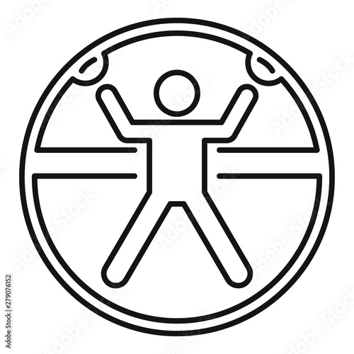 Zorb icon. Outline zorb vector icon for web design isolated on white background