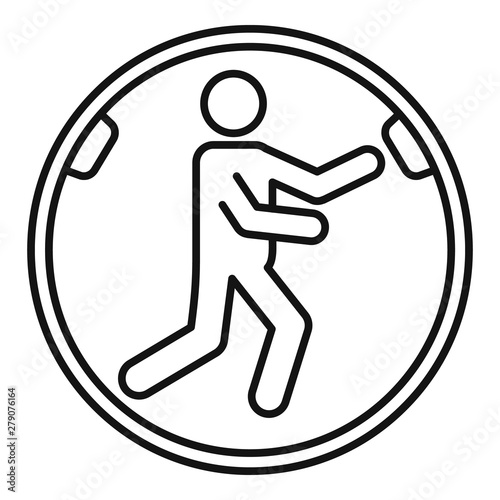 Zorb move icon. Outline zorb move vector icon for web design isolated on white background