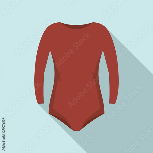 Rhythmic gymnastics clothes icon. Flat illustration of rhythmic gymnastics clothes vector icon for web design