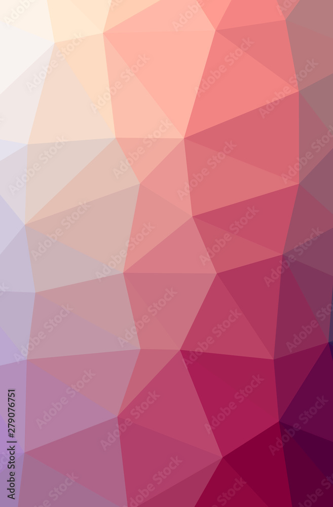Obraz premium Illustration of abstract Pink vertical low poly background. Beautiful polygon design pattern.