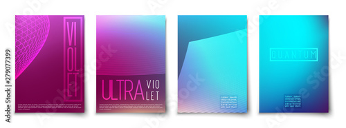 Futuristic neon glowing abstract cover background