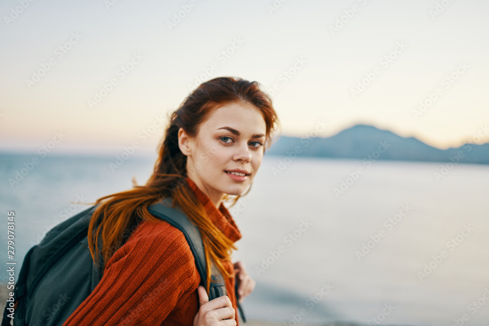 portrait of young woman on the beach portrait of young woman on the beach