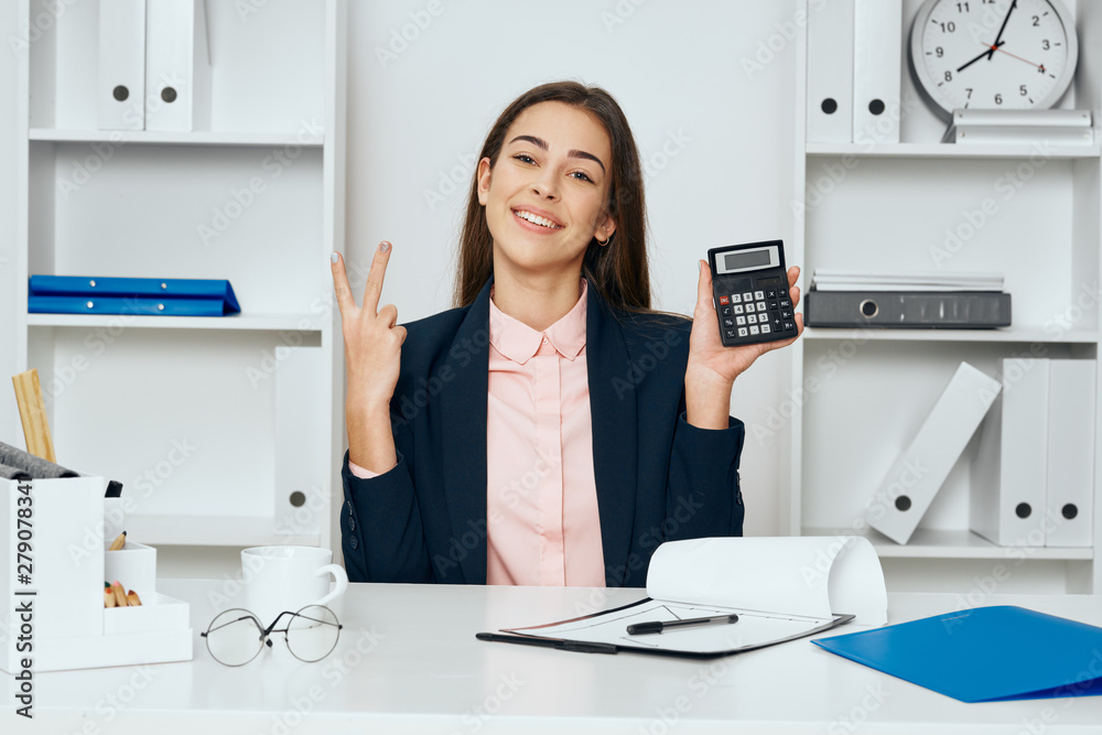 young woman in office