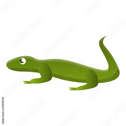 Green lizard icon. Cartoon of green lizard vector icon for web design isolated on white background © nsit0108
