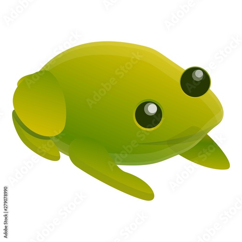 Jungle frog icon. Cartoon of jungle frog vector icon for web design isolated on white background