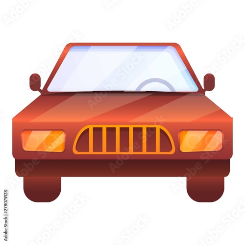 Front pickup icon. Cartoon of front pickup vector icon for web design isolated on white background