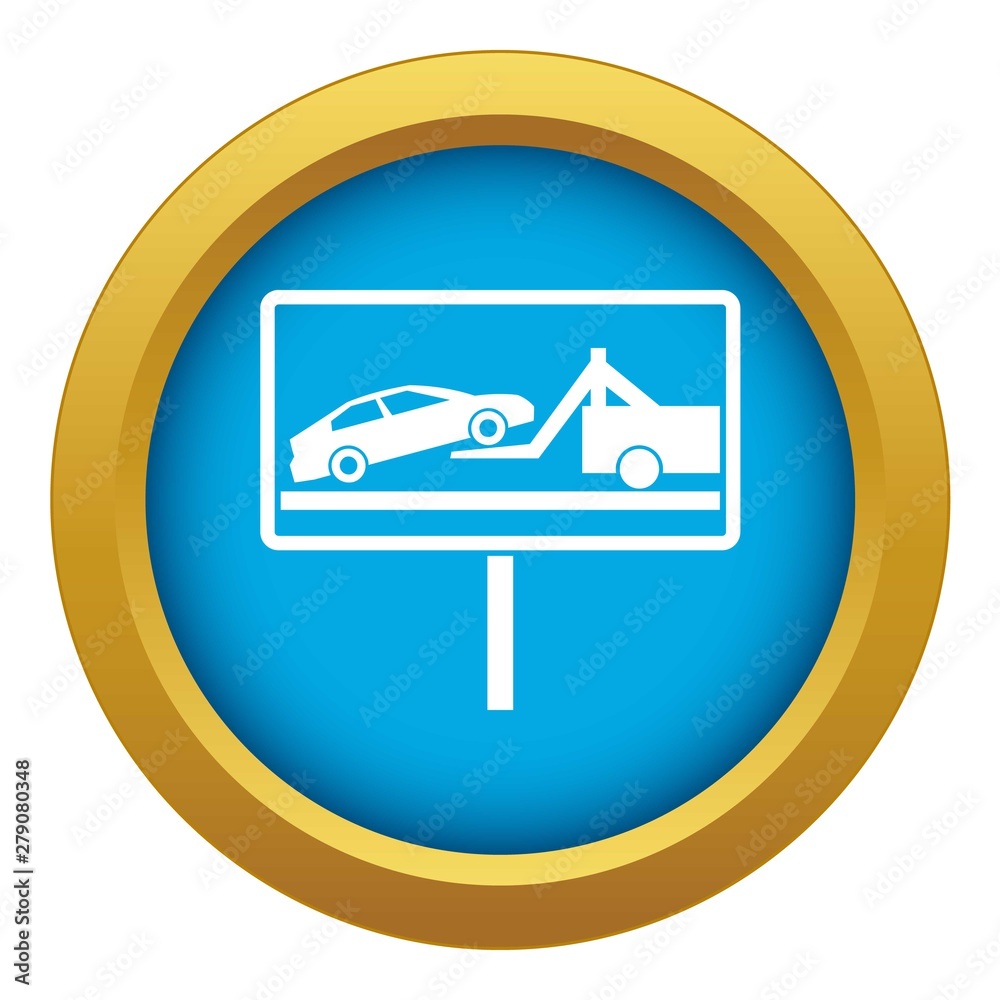 No parking sign icon blue vector isolated on white background for any design No parking sign icon blue vector isolated on white background for any design