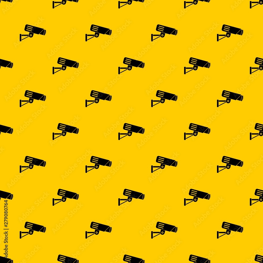 Security camera pattern seamless vector repeat geometric yellow for any design Security camera pattern seamless vector repeat geometric yellow for any design