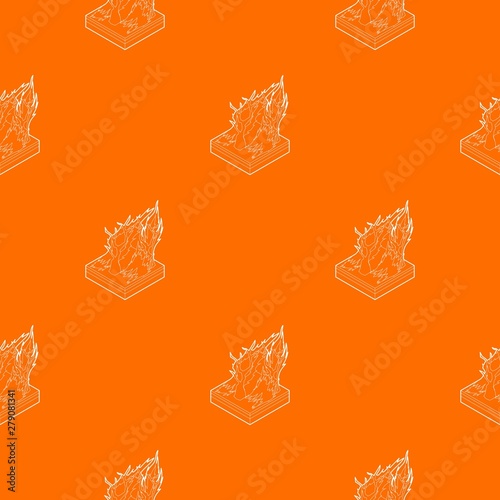 Forest fire pattern vector orange for any web design best