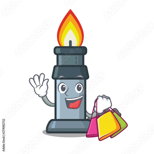 Shopping bunsen burner in the mascot shape