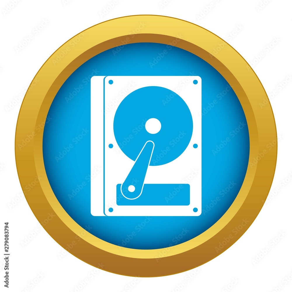 HDD icon blue vector isolated on white background for any design HDD icon blue vector isolated on white background for any design