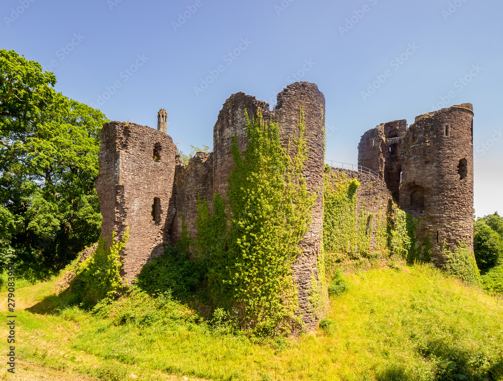 Grosmont Castle  a ruined castle in the village of Grosmont, Abergavenny Monmouthshire, Wales a view from the side