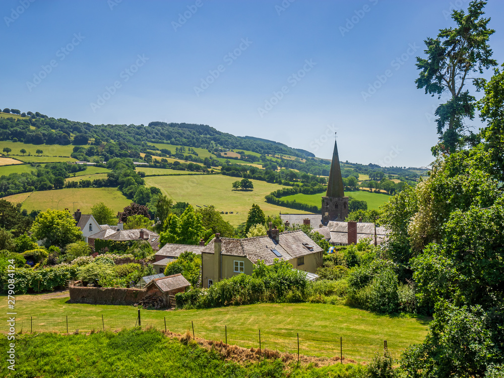 looking out of the village of Grosmont on the border of England and Wales.