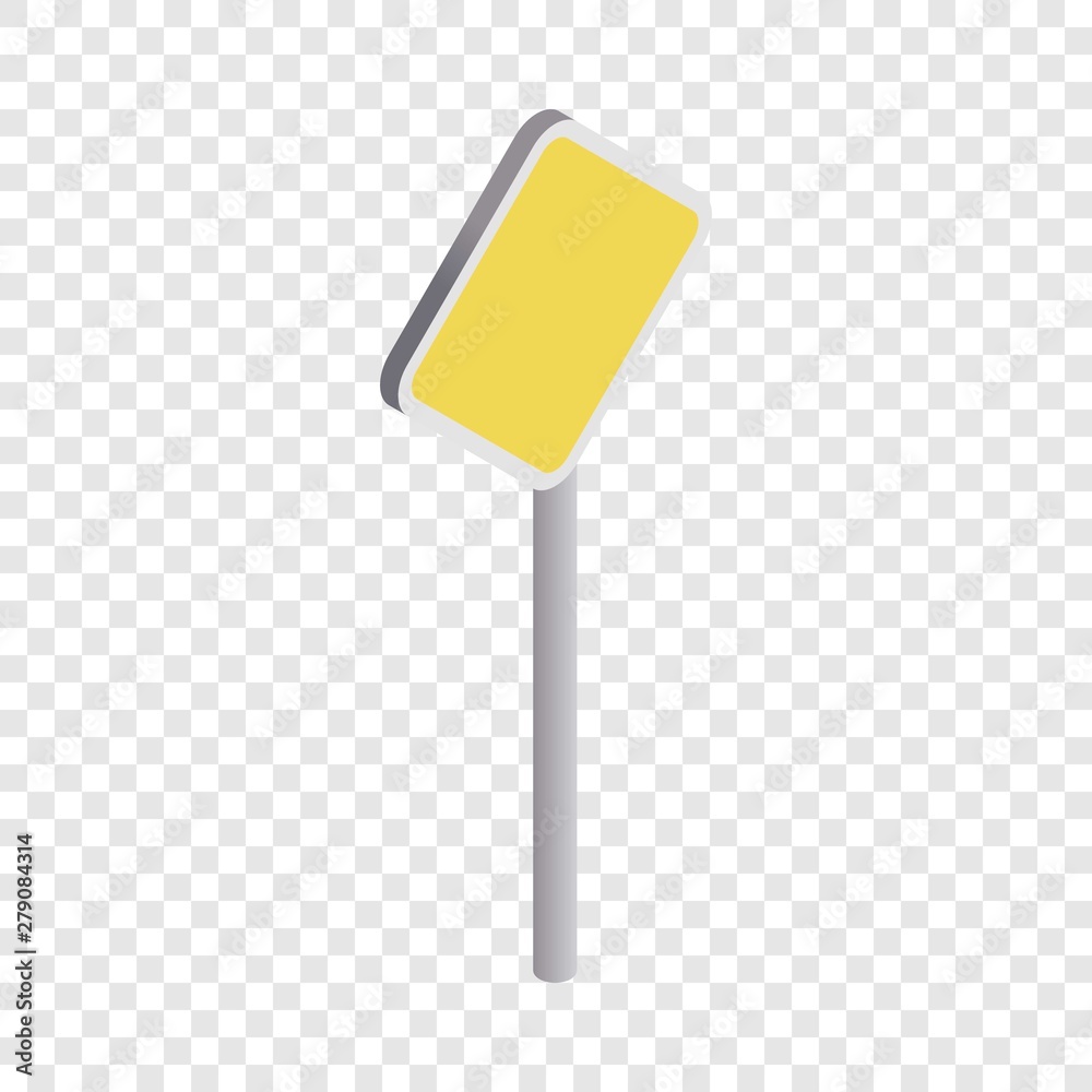 Road sign yellow rhombus icon. Isometric 3d illustration of road sign yellow rhombus vector icon for web Road sign yellow rhombus icon. Isometric 3d illustration of road sign yellow rhombus vector icon for web