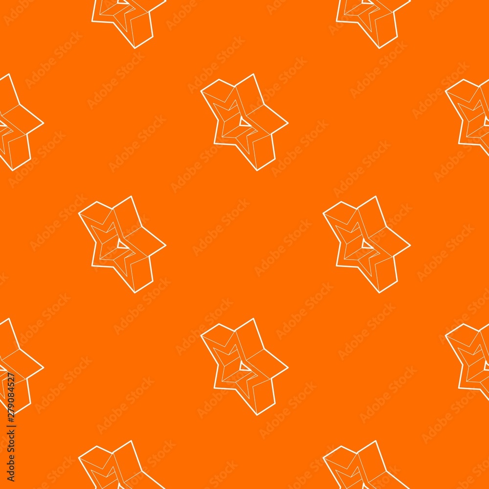 Five pointed star pattern vector orange for any web design best Five pointed star pattern vector orange for any web design best
