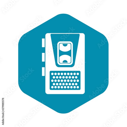 Dictaphone icon. Simple illustration of dictaphone vector icon for web
