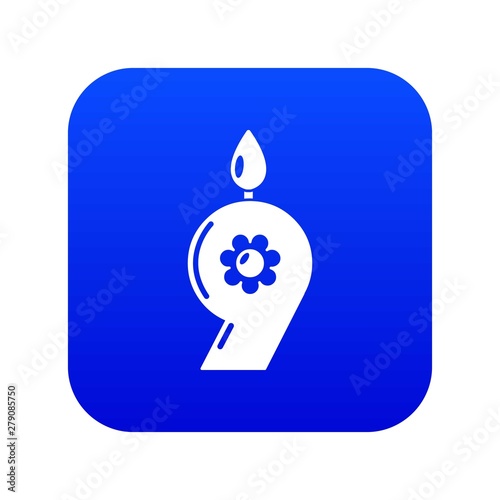Candle numeral icon. Simple illustration of candle numeral vector icon for web