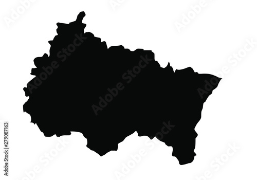map of Grand Est region in France