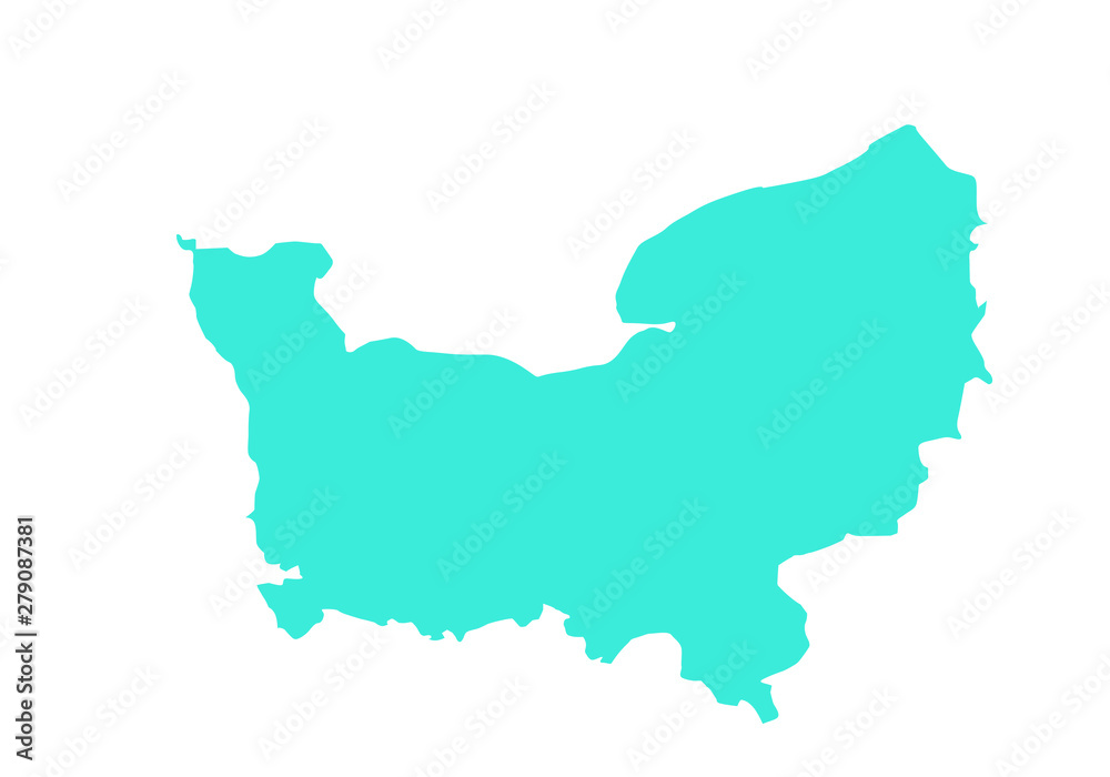 Normandy Region Map in France