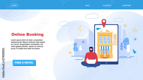 Landing Page for Hotel Search and Booking Online