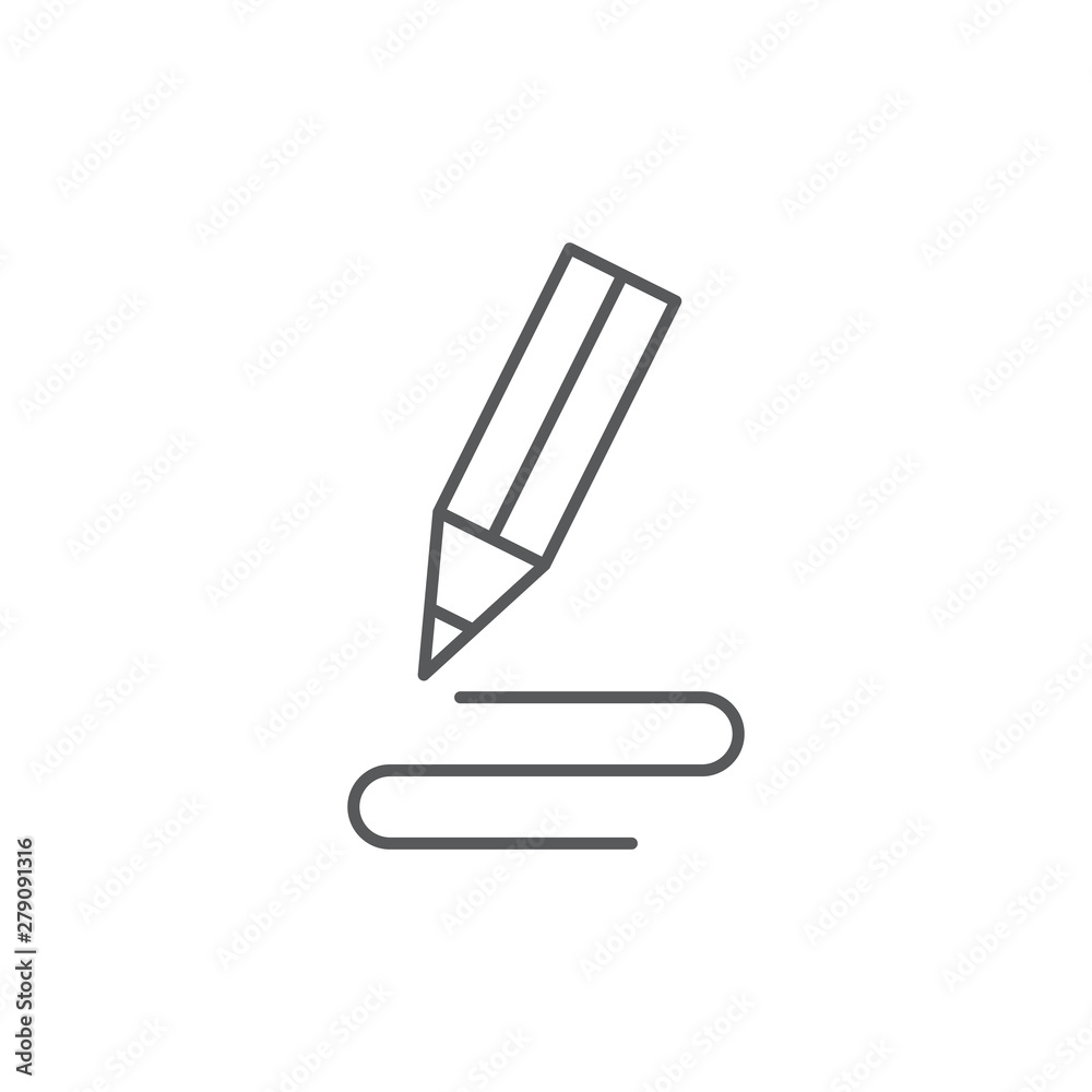 Pen, write vector icon isolated on white background Pen, write vector icon isolated on white background