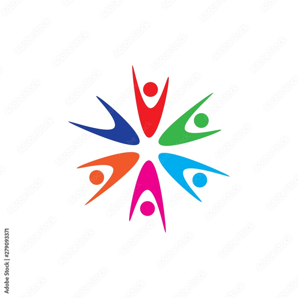 Obraz premium community care Logo template