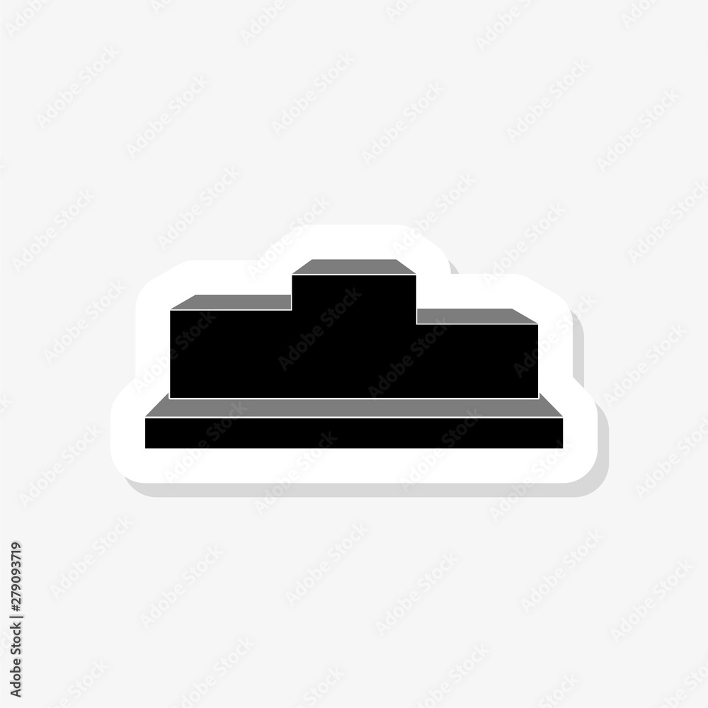 Winners podium sticker. Pedestal icon Winners podium sticker. Pedestal icon