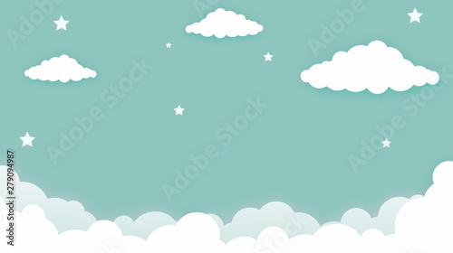 Obraz na płótnie Abstract kawaii Colorful Sky background. Soft gradient pastel Comic graphic. Concept for wedding card design or presentation w salonie