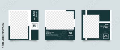 Modern promotion square web banner for social media post template. Elegant sale and discount promo backgrounds fo digital marketing