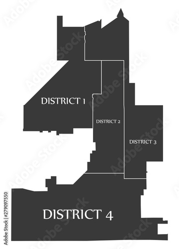 Fontana California City Map USA labelled black illustration