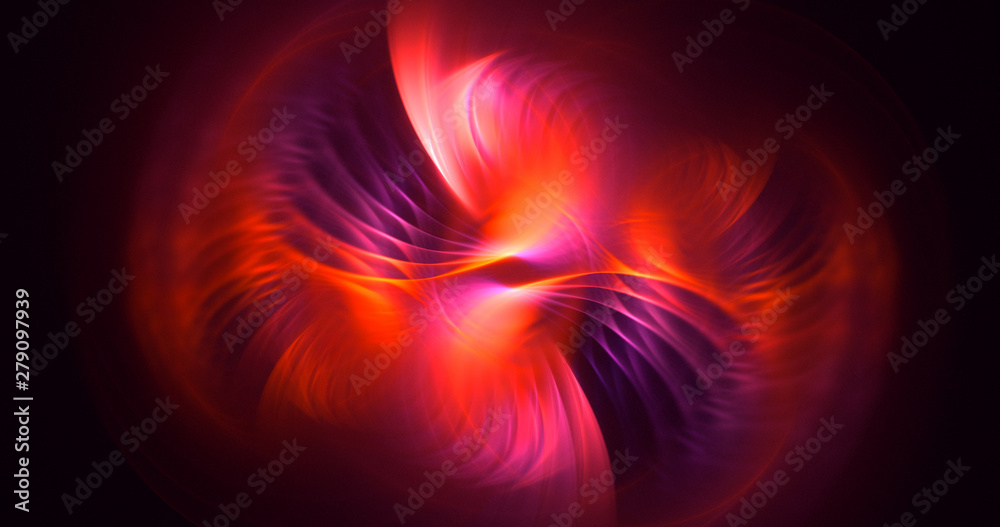 3D rendering abstract red fractal light background 3D rendering abstract red fractal light background