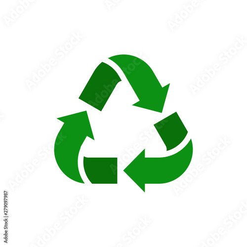 Recycle icon vector symbol illustration