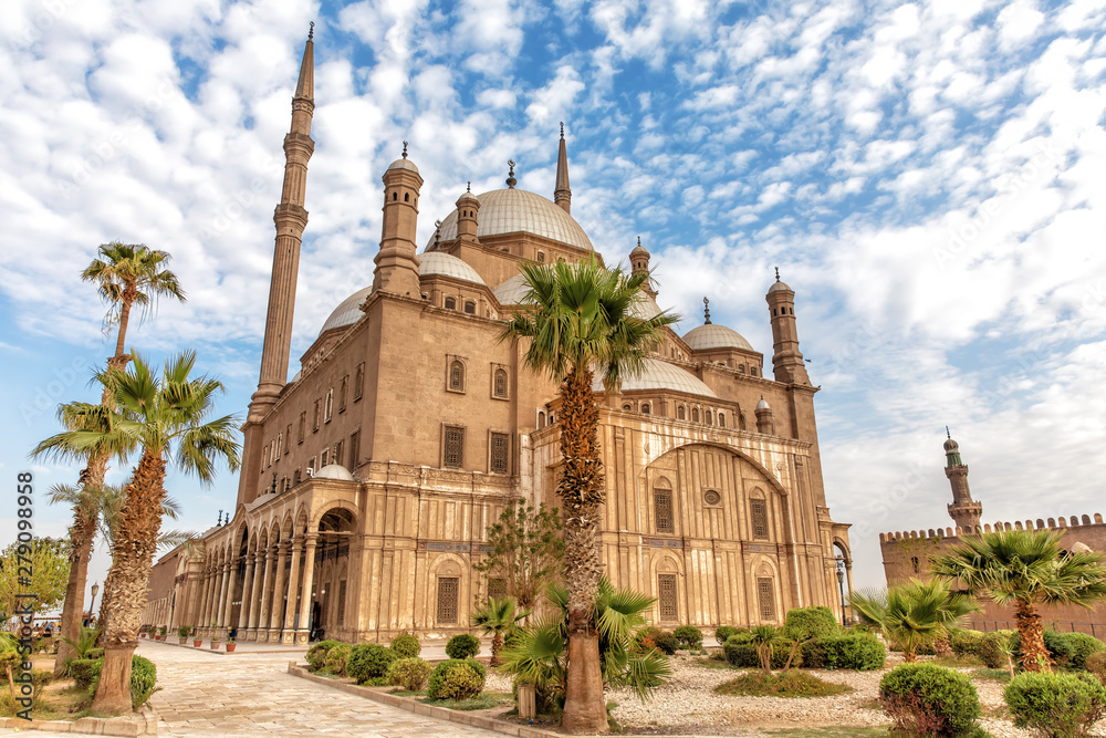View on the Great Mosque of Mohammed Ali Pasha in Cairo