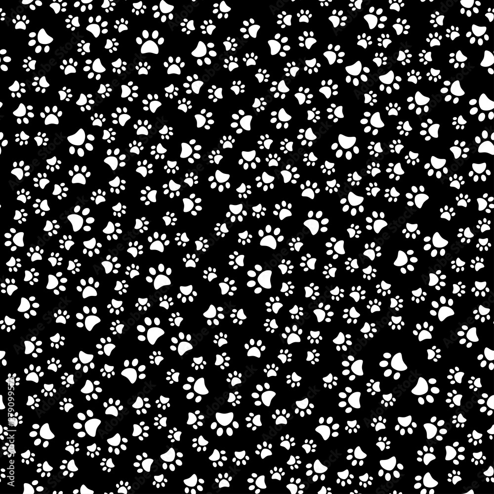 Seamless pattern with animal foot steps. Vector Seamless pattern with animal foot steps. Vector