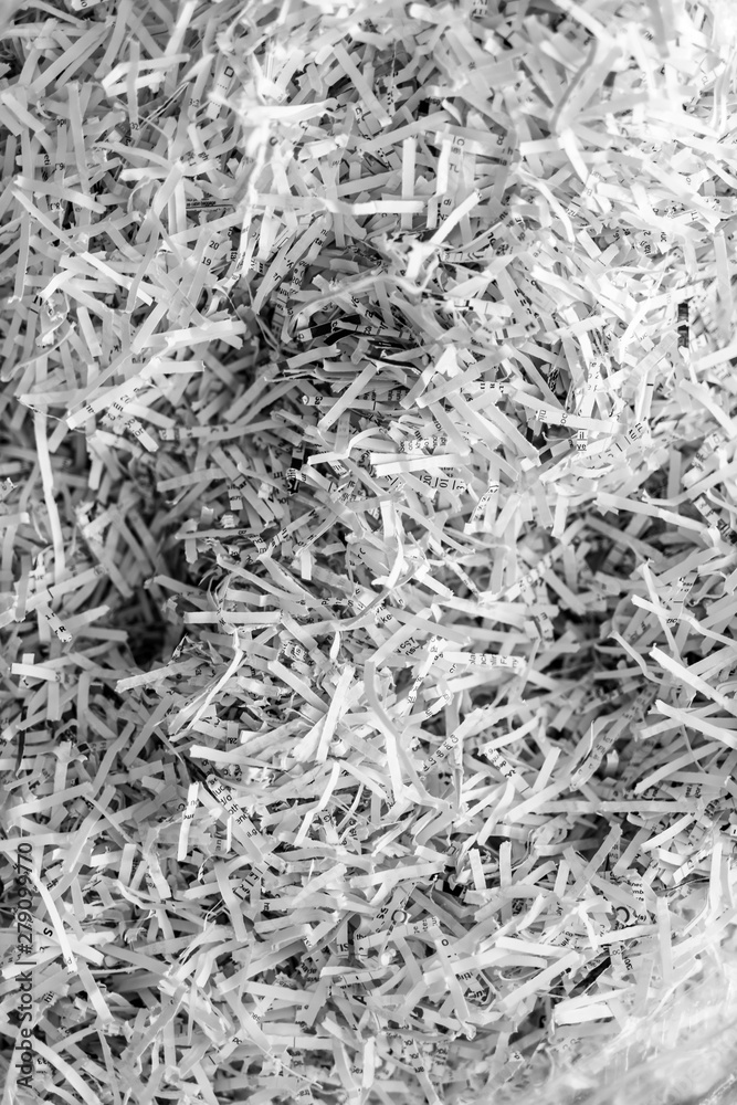 bag of shredded documents bag of shredded documents
