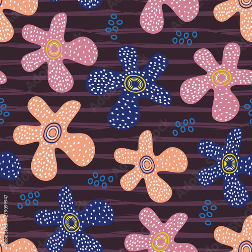 Trendy flower pattern with ...