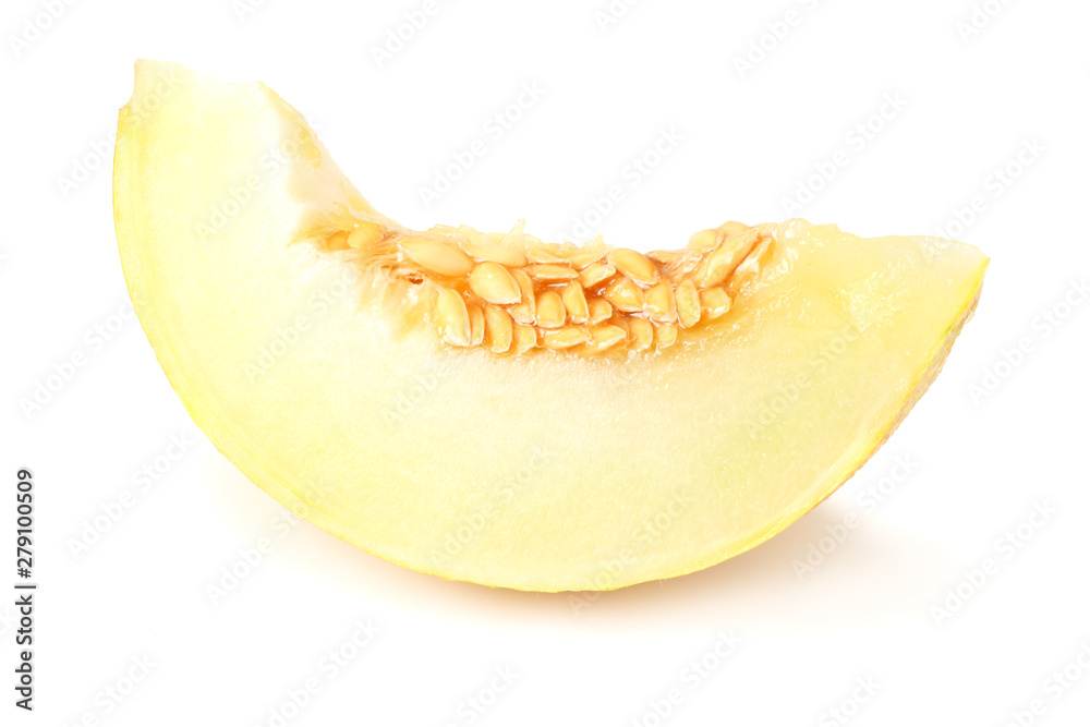 sliced melon isolated on white background. fresh melon sliced melon isolated on white background. fresh melon