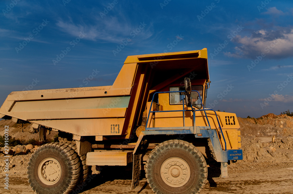 Obraz premium bulldozer at construction site