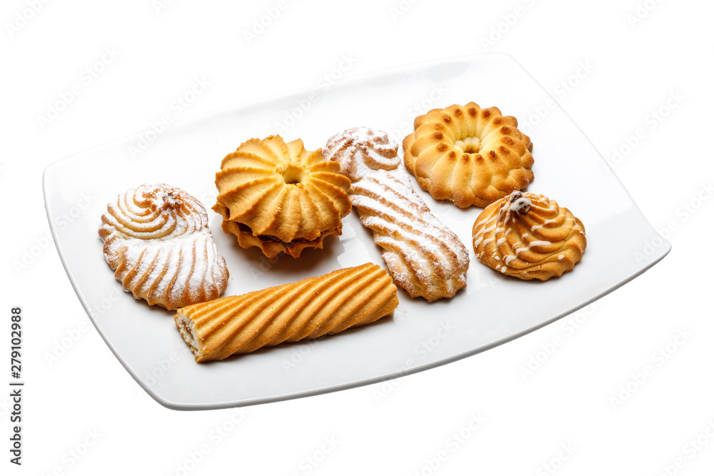 cookies on a white plate