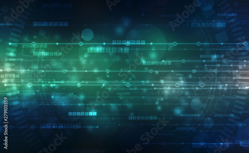 Binary Code Background, Digital Abstract technology background, flowing number one and zero text in binary code format in technology background. Digital Abstract technology background, futuristic back
