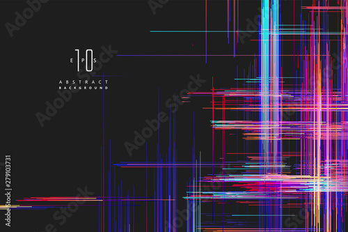 Colorful lines constitute an abstract background, vector graphic.