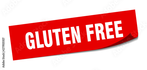gluten free sticker. gluten free square isolated sign. gluten free