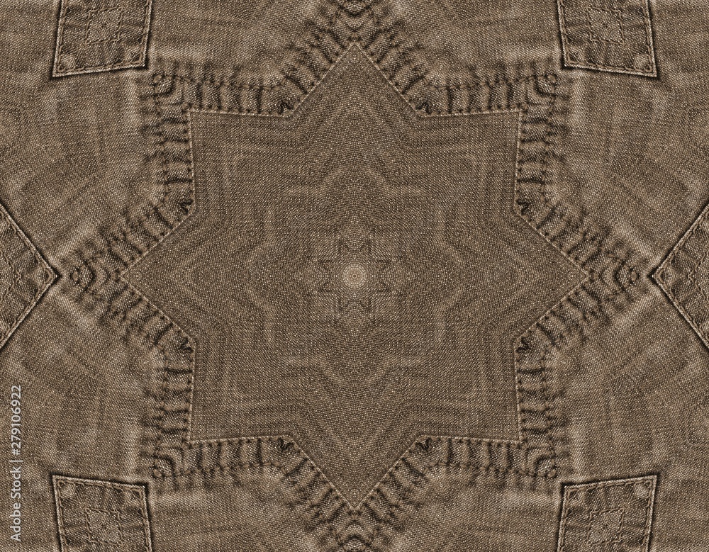 Obraz premium Jeans design. Jeans kaleidoscopic pattern.