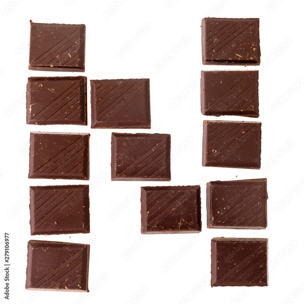 Isolate chocolate letter, alphabet Isolate chocolate letter, alphabet