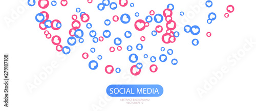 Social Network marketing like and heart icon
