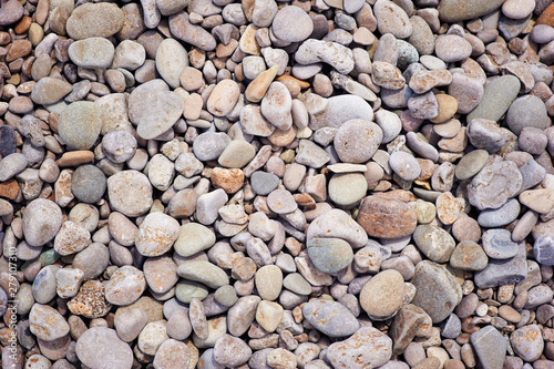 Background with dry round reeble stones.