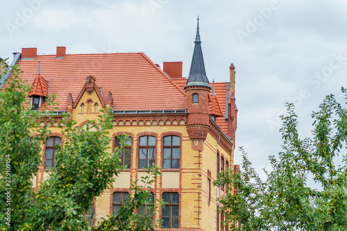 Ancient historical architecture in Poznan city, Poland.