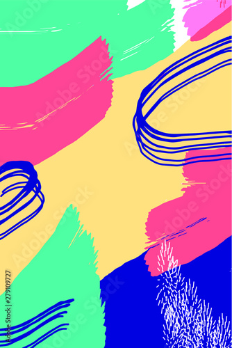 Beautiful abstract vector background with Pink, Beige, Blue and Minty Colors